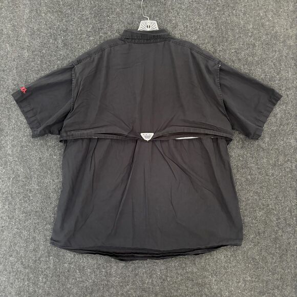 Alabama Crimson Tide Shirt Men's Large Black Columbia PFG Vented Fishing Bama - Picture 5 of 10